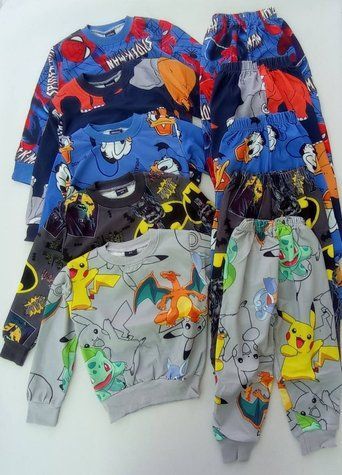 5 шт.|Костюм ZARA, двухнитка з принтом, довгий рукав, манжети, Туреччина, 3-10 років 1230 &mdash; Melorina