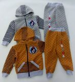 3 шт.|Костюм двунитка, комбинированный, полоски, с капюшоном на молнии, Украина, 24-28 розмір 1271 &mdash; Melorina