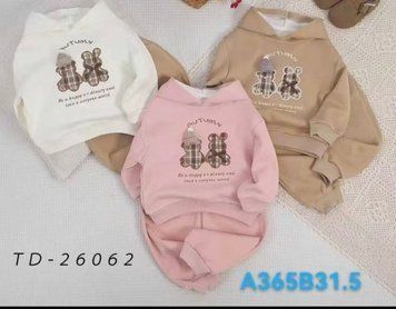 5 шт.|Теплый костюм с капюшоном, однотонный, Китай, 1-5 років 26062 &mdash; Melorina
