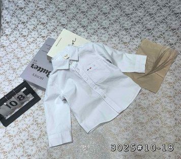 5 шт.|Сорочка, білі, фабричні, однотонні, Китай, 90-130 розмір 3025 &mdash; Melorina