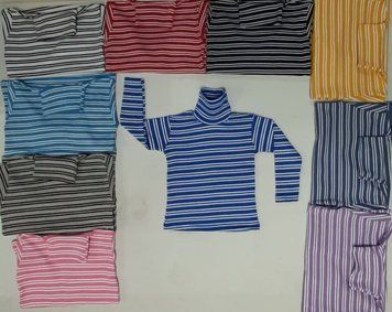 4 шт.|Водолазка начес, Турция, полоски, 9-12 років