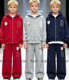 6 шт.|Костюм трьохнитка, червоний/сірий/темно-синій, з капюшоном на блискавці, нашивка цифри, Китай, хлопчики, 120-170 розмір, 6-14 років DT09 &mdash; Melorina