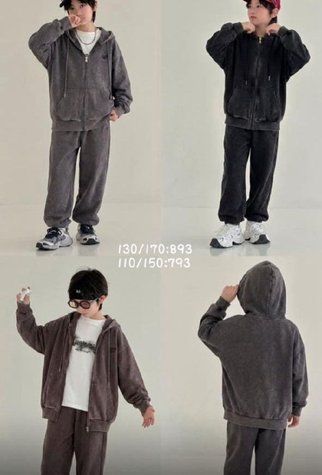 5 шт.|Костюм велюр, Китай, кофта з капюшоном і на блискавці, 110-150 розмір