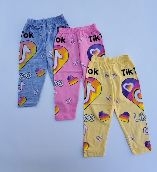 5 шт.|Лосины интерлок, Турция, для девочек,яркие накаты, на поясе резинка, один цвет в ростовке 4-8 лет #1645 &mdash; Melorina