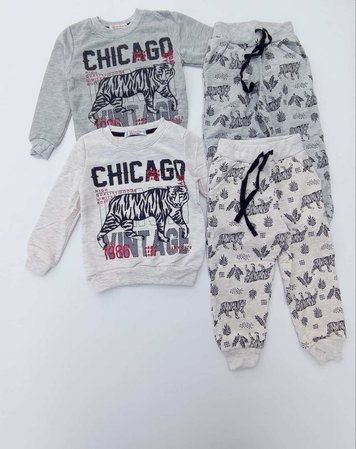 4 шт.|Костюм двонитка, Туреччина, принт тигри, CHICAGO, 2-4 роки 1261 &mdash; Melorina