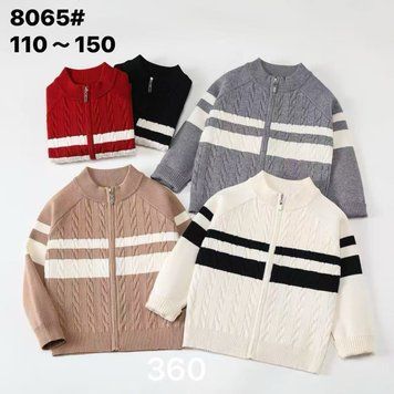 5 шт.|Вязаная кофта, Китай, полоски, один цвет в упаковке, 110-150 розмір 8065 &mdash; Melorina